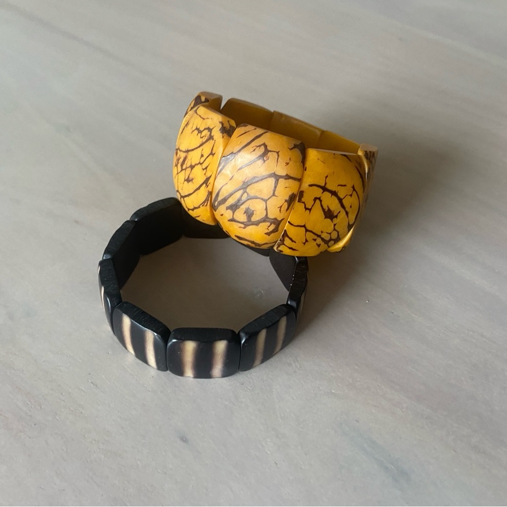 Two cool stretchy bracelets.